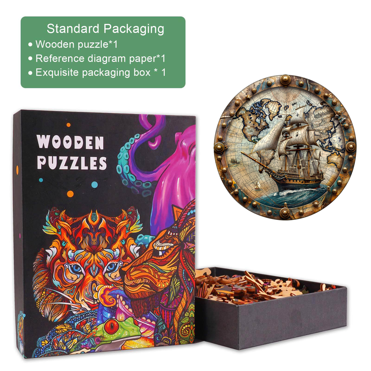 World Voyage Wooden Jigsaw Puzzle