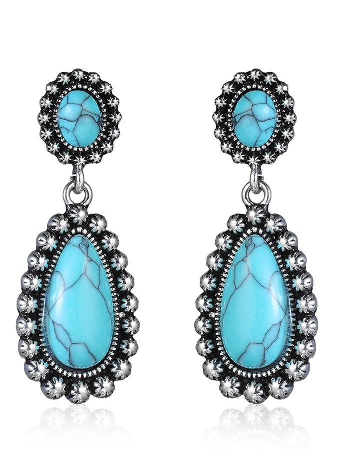Vintage Western Turquoise Earrings