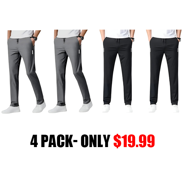 Buy1 Get 1 Free PREMIUM MEN'S LYCRA PANTS(Black & Gray)