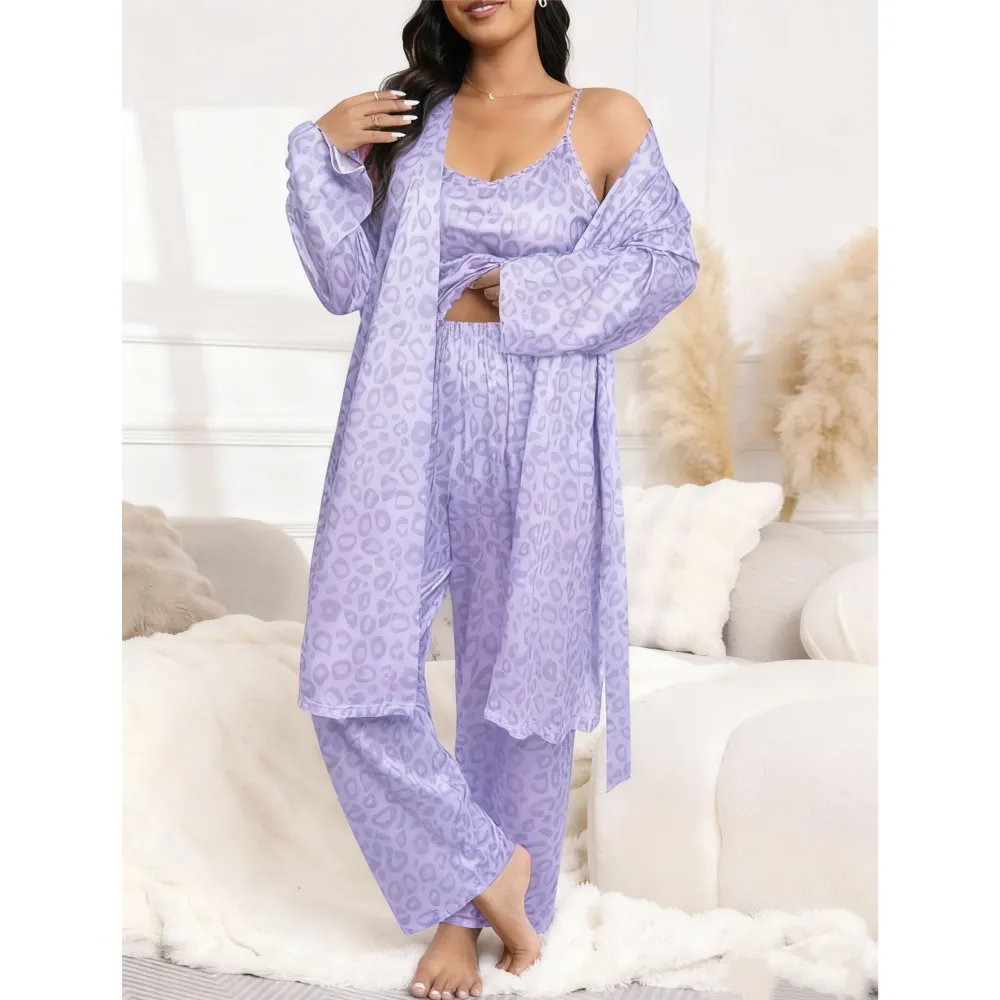 Women's Leopard Print Pajama Set