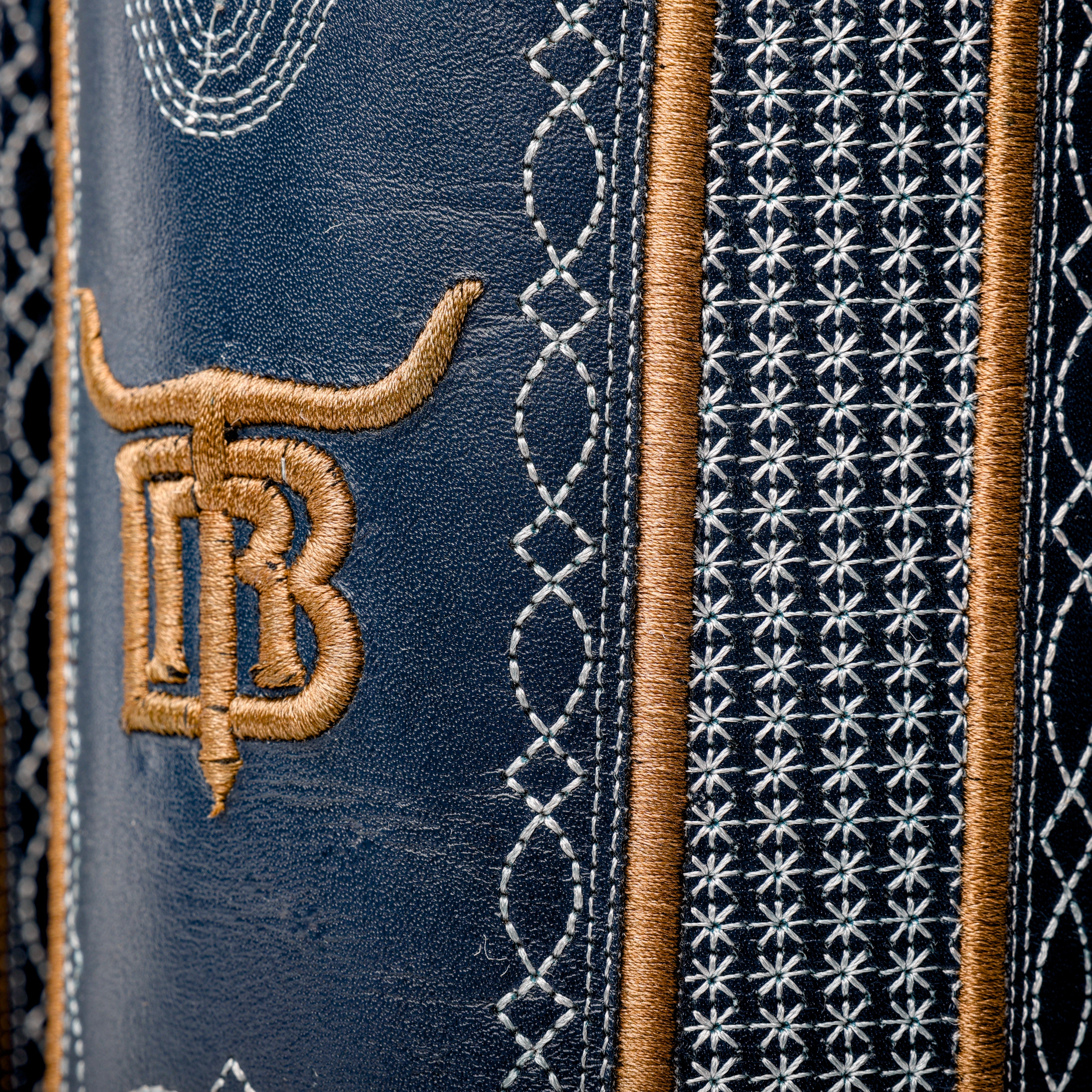 Dark Chocolate Caiman Neck Leather Boots - Square Toe