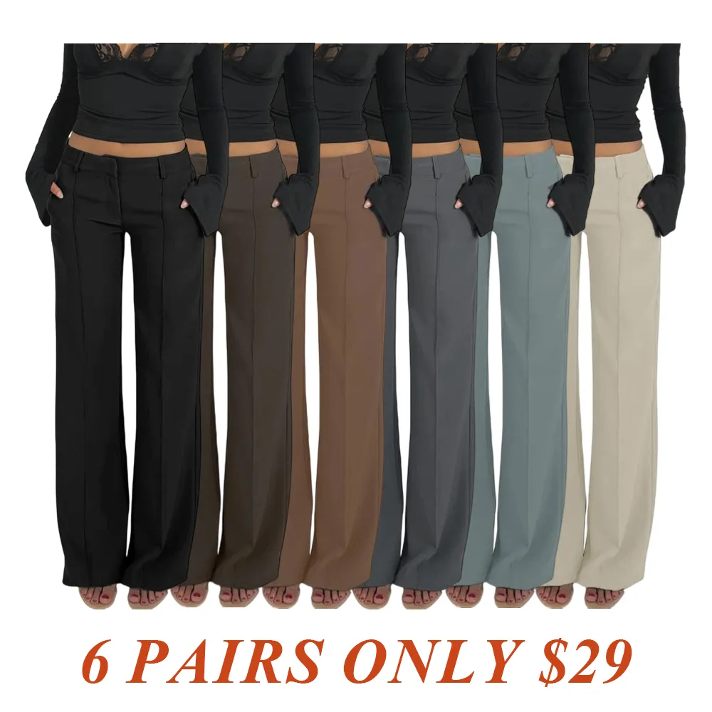 Women's Casual Fashion Suit Pants, Spring & Fall Long Trousers