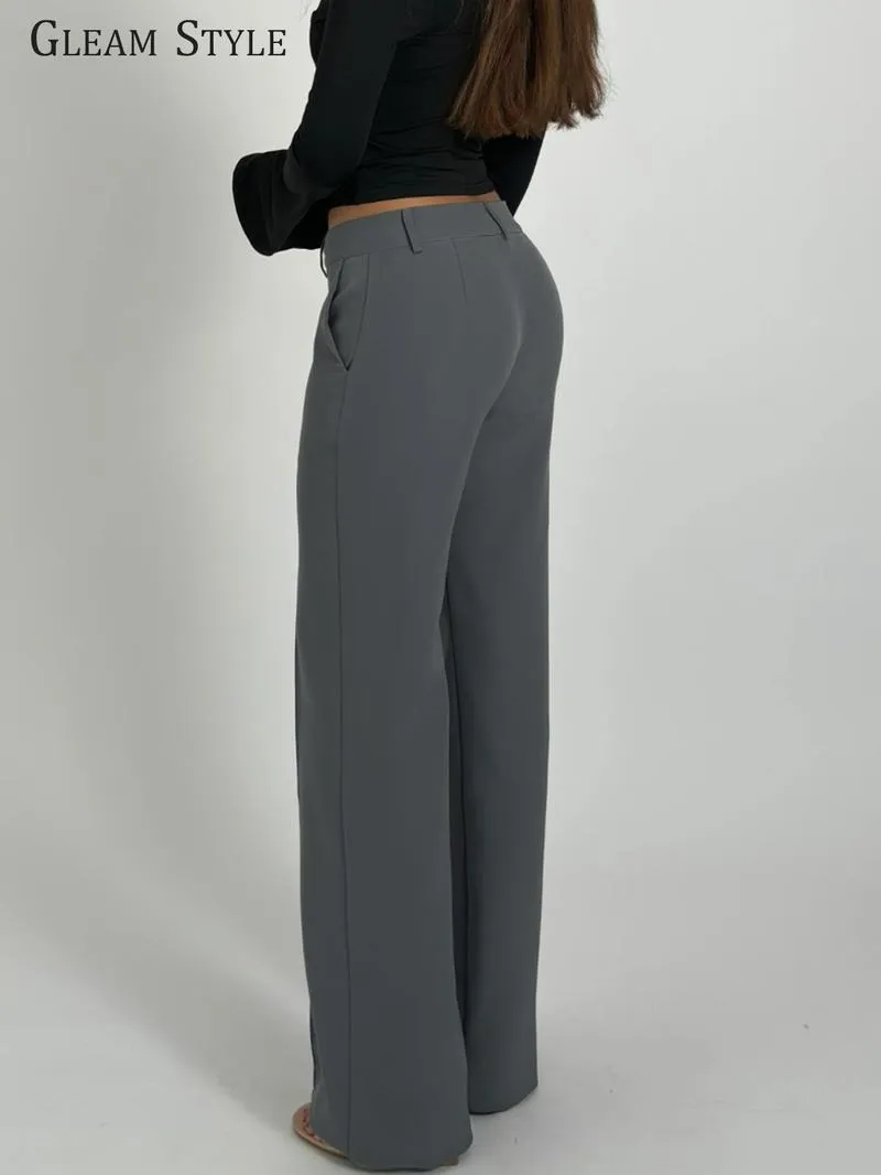Women's Casual Fashion Suit Pants, Spring & Fall Long Trousers