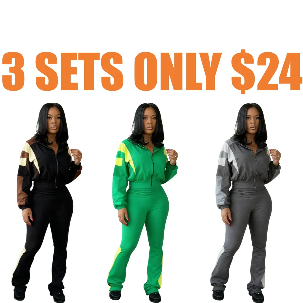 Women's Bailey Color - Block Tracksuit Set