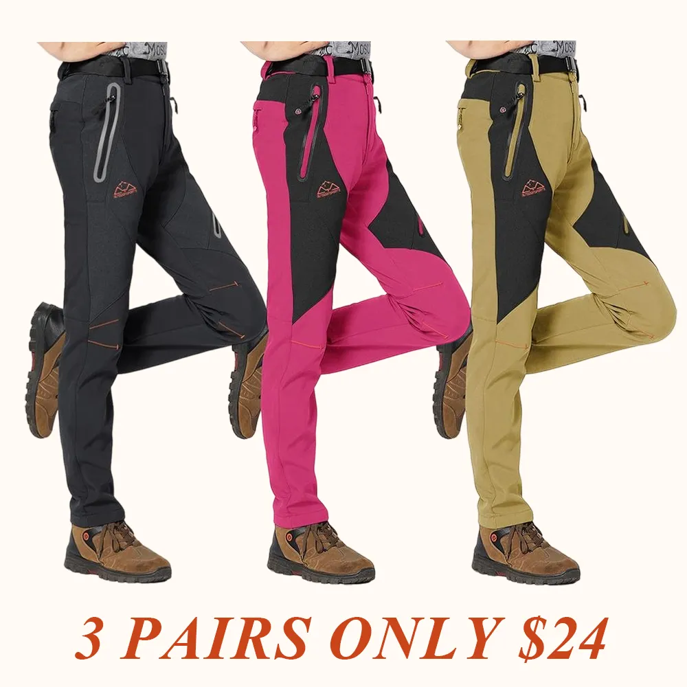 Women's Snow Pants Waterproof Insulated Fleece Thermal Ski Hiking Snowboard Pants