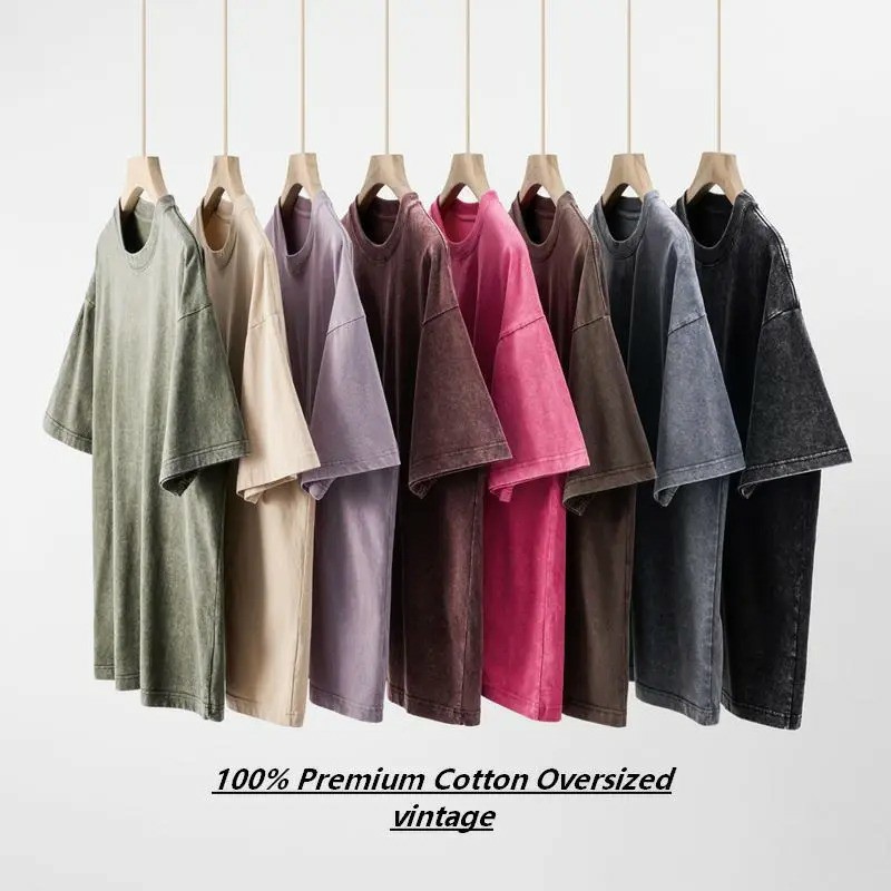 Vintage Oversized Cotton T-Shirt – Unisex Streetwear Loose Fit Tee