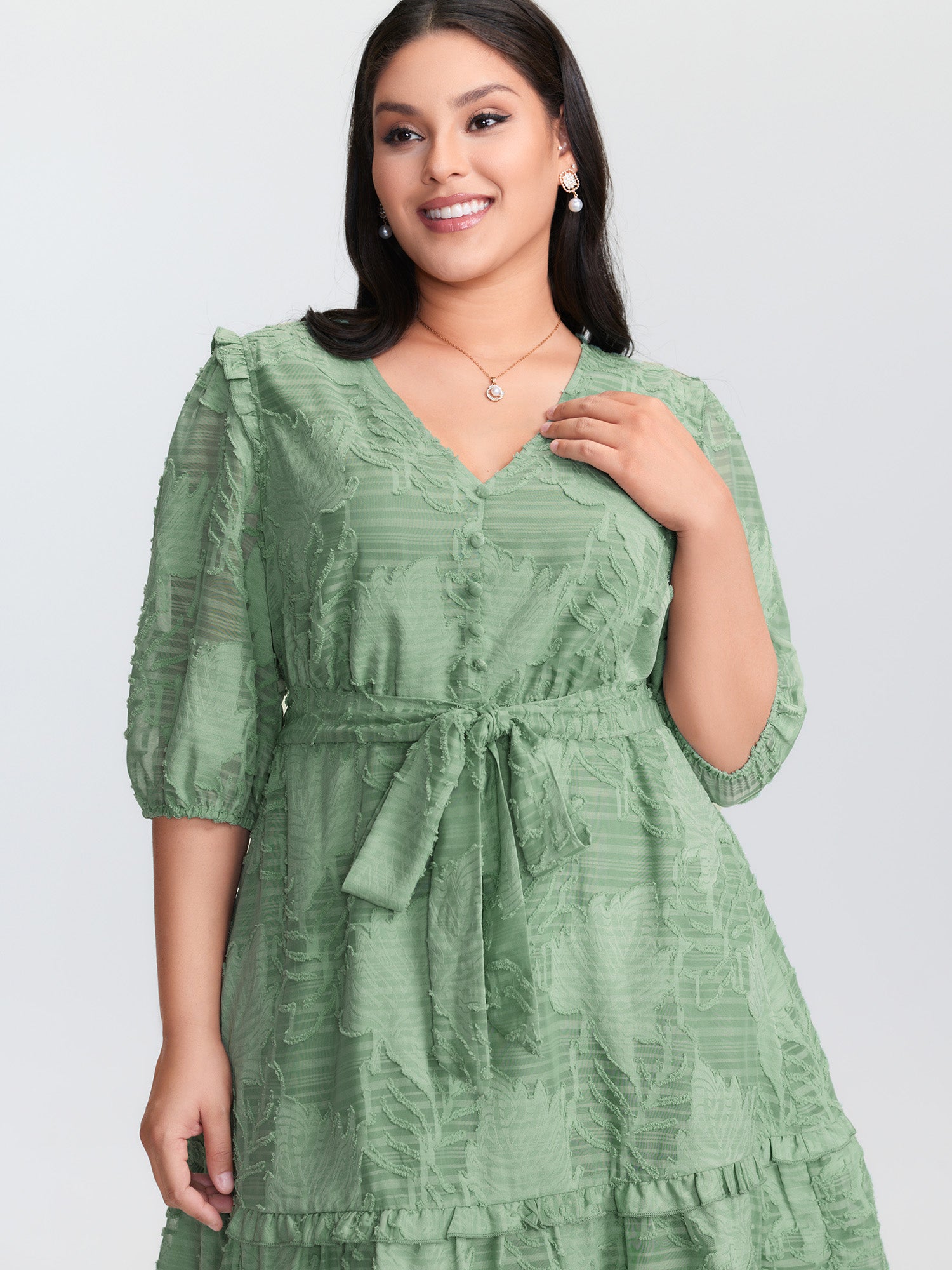 Floral Print Waist-Tie Ruffled Mini Dress