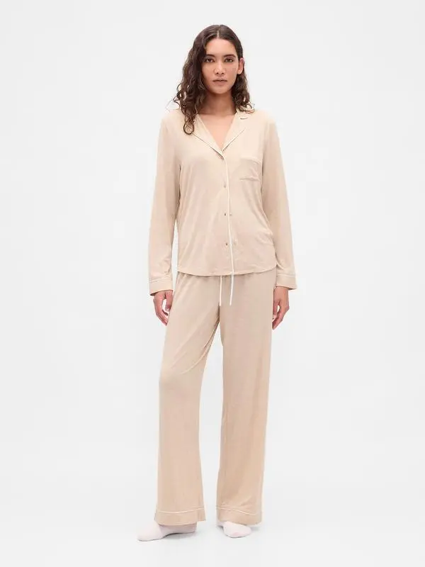 Women's Long Sleeve Button-Down Pajama Set