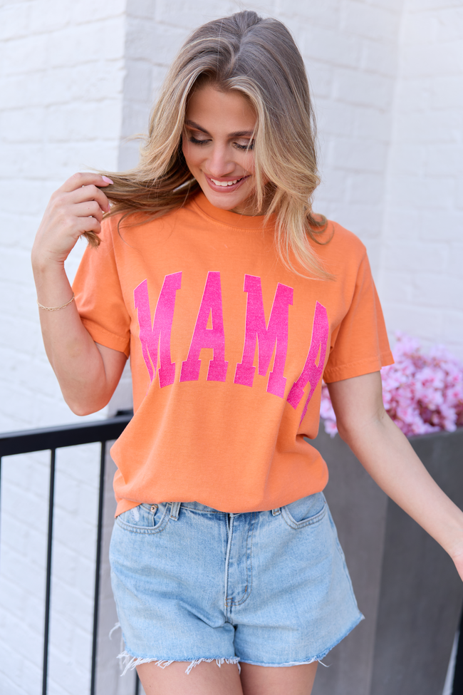 Mama Block Burnt Orange Graphic Tee