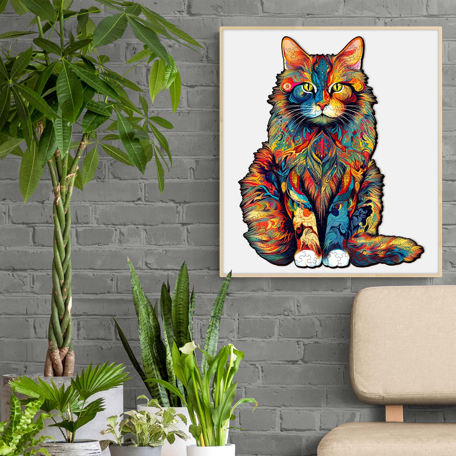 Maine Coon Wooden Jigsaw Puzzle