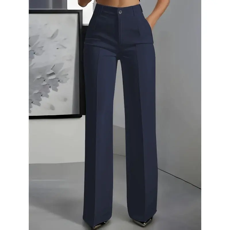 Women's Straight Leg Dress Pants for Work, Classic Business Trousers