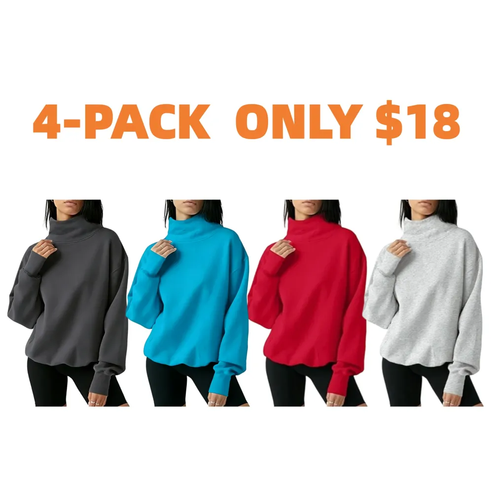 Women's Oversized Turtleneck Sweatshirt