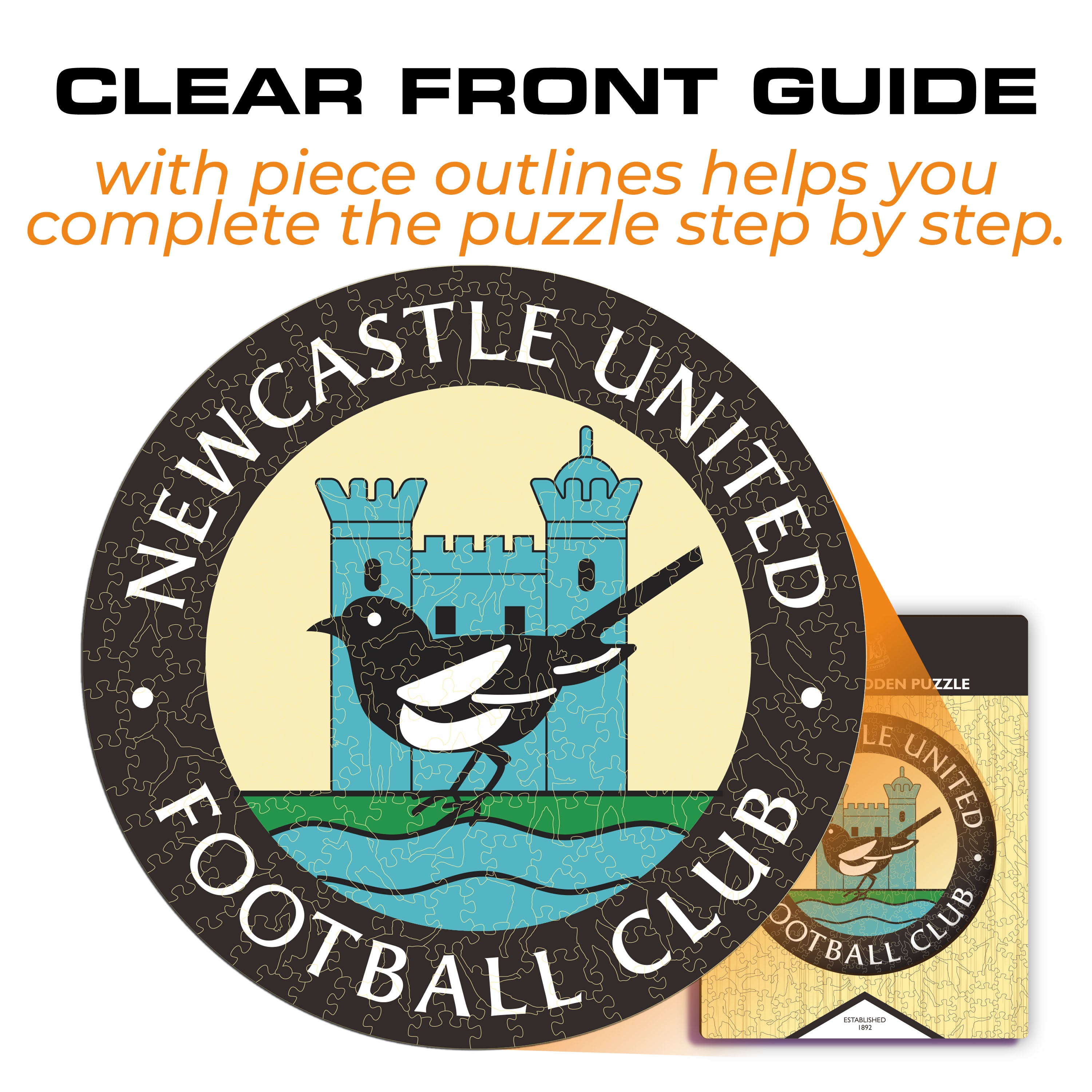 Newcastle United FC® Retro Logo - Wooden Puzzle