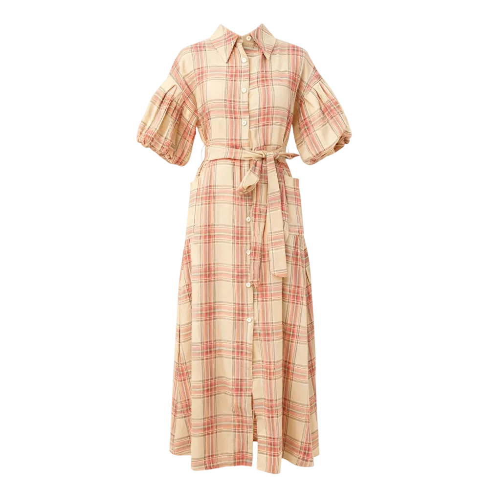 Christmas Womens Casual Button Down Shirt Dress