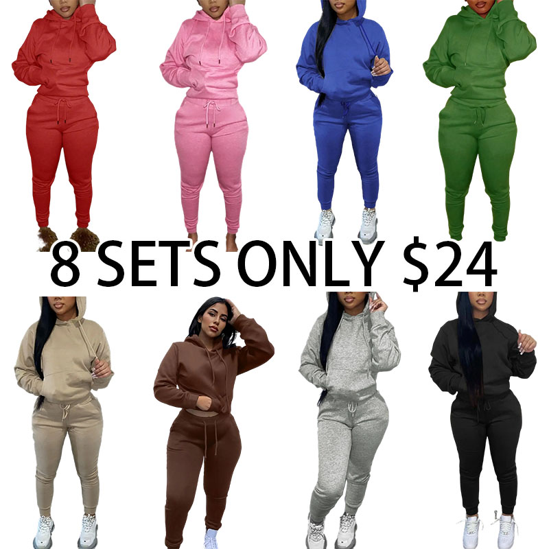Women's Casual Hoodie and Jogger Pants Set