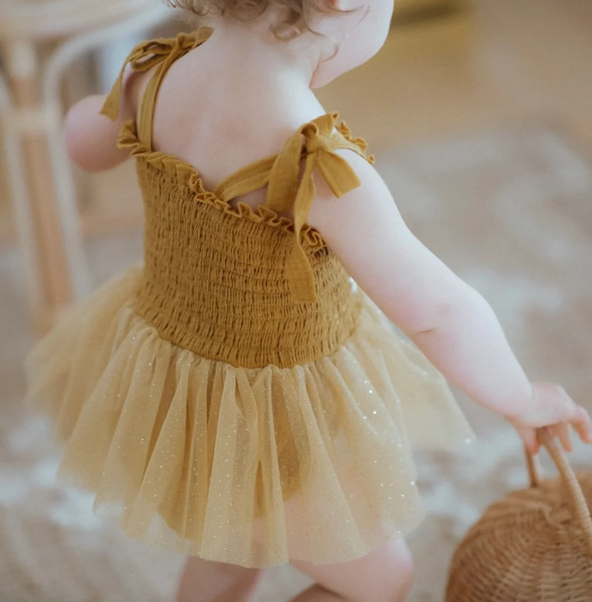 Boho Daisies Tutu - Mustard