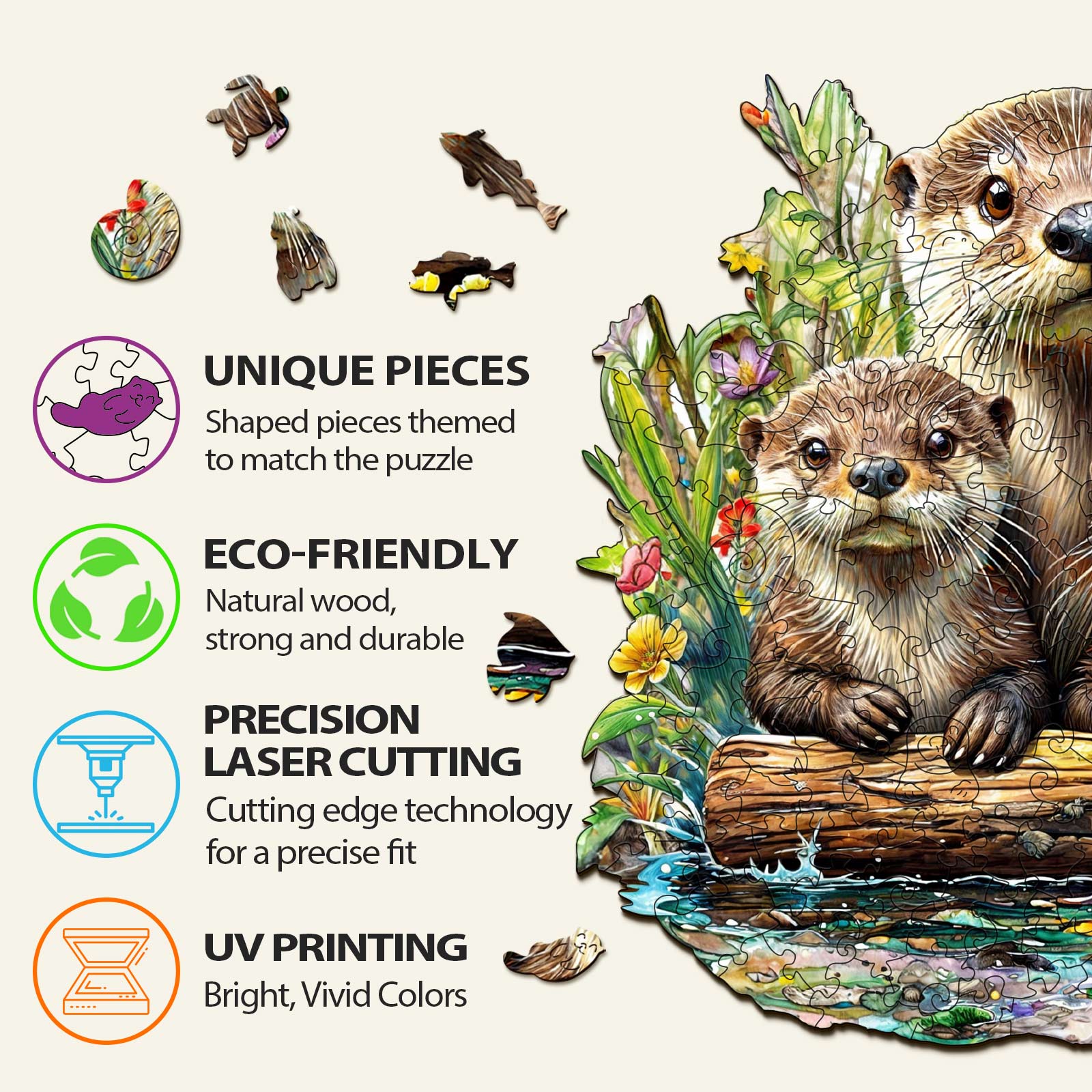 Otter Wooden Jigsaw Puzzle
