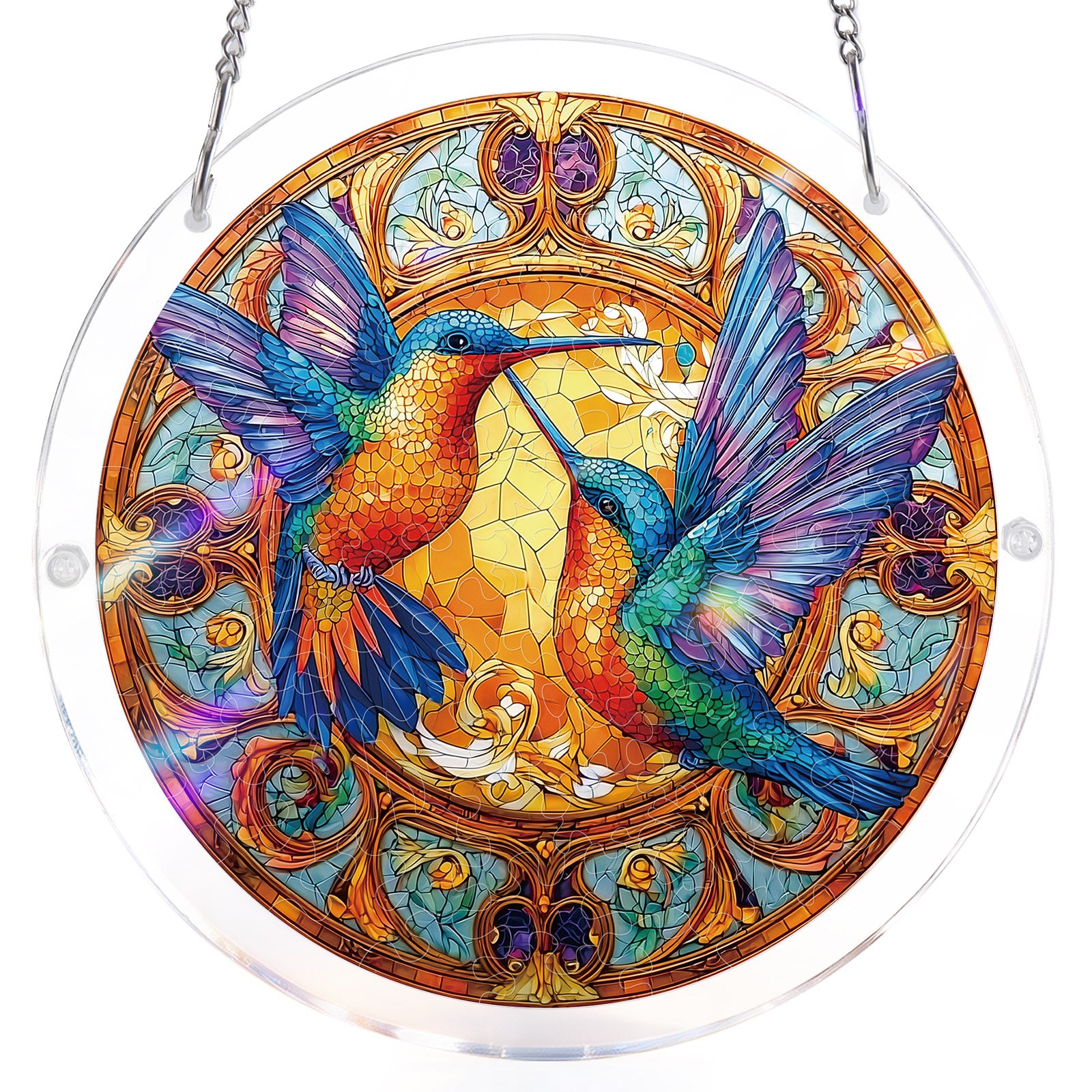 Twin Wings of Radiance Light Suncatcher-Acrylic Window Art