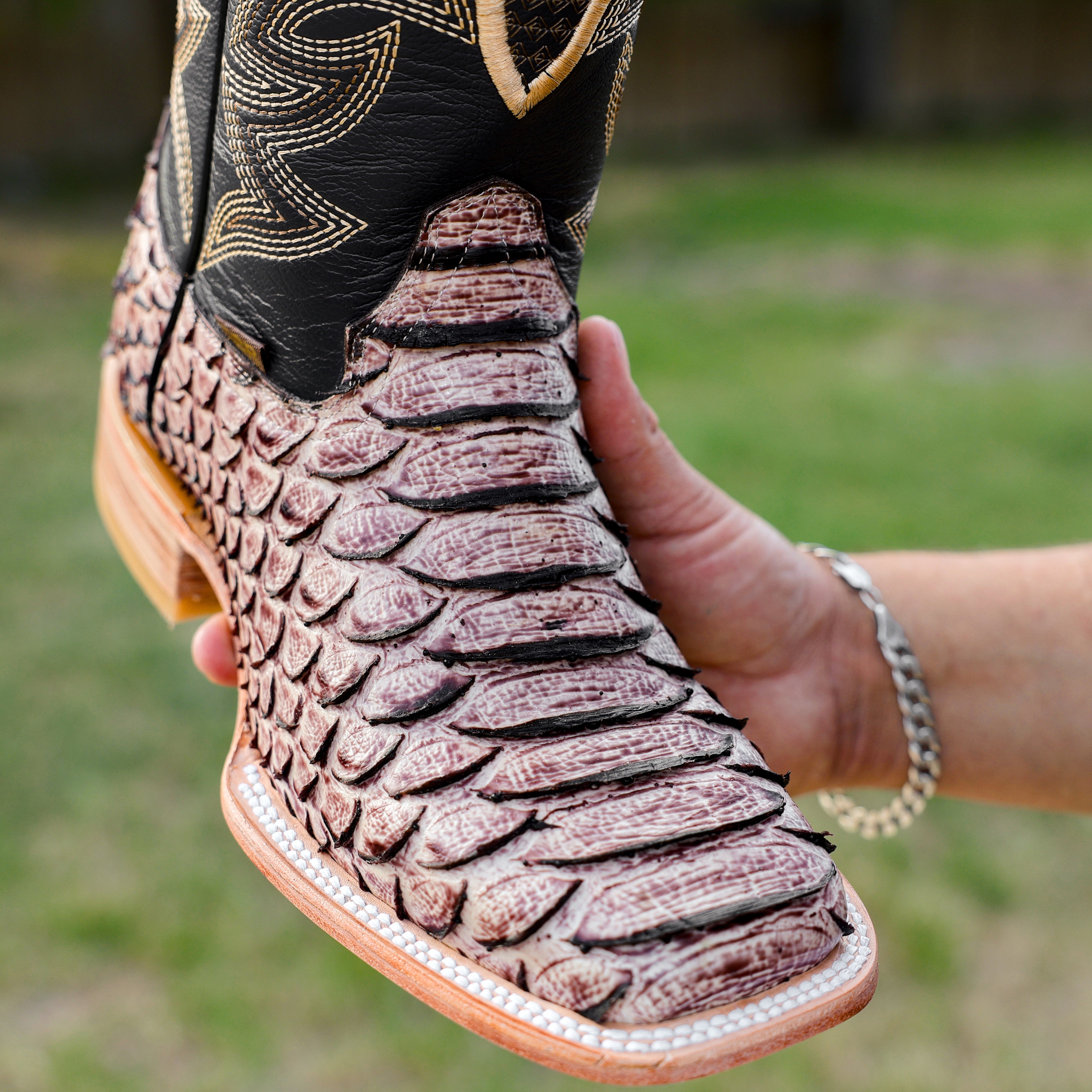 Orix Python Leather Boots - Square Toe