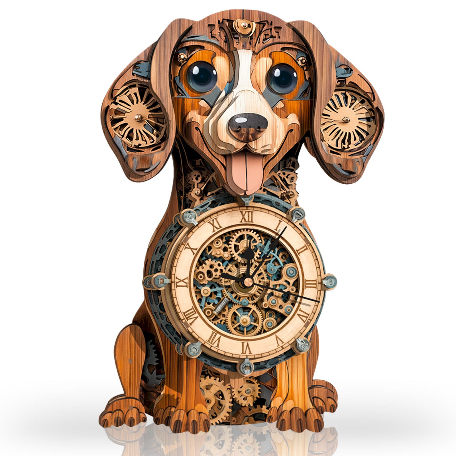 Dachshund – DIY Wooden Clock, 3D Puzzle Craft Kit