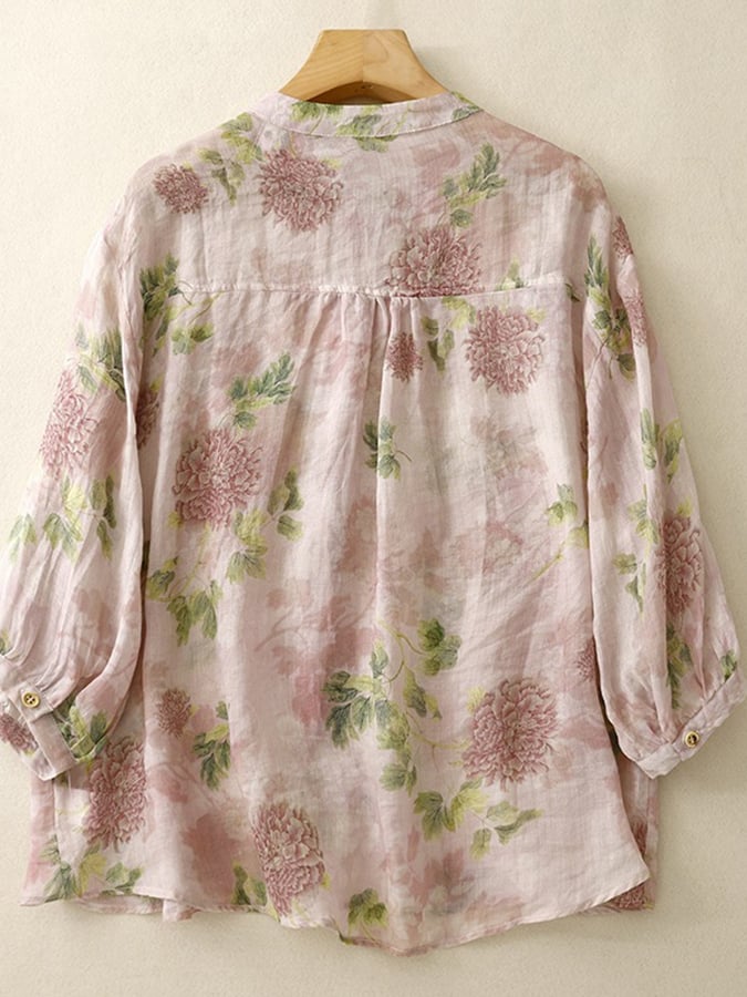 Women's Floral Print Casual Shirt- Fast Shipping