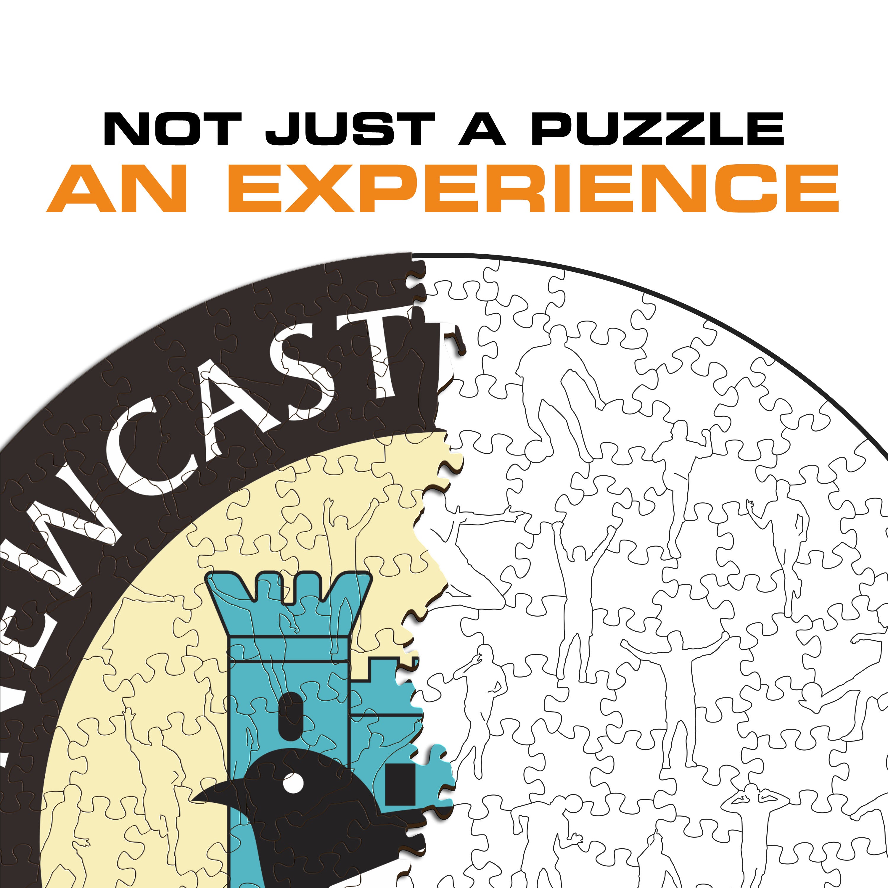 Newcastle United FC® Retro Logo - Wooden Puzzle