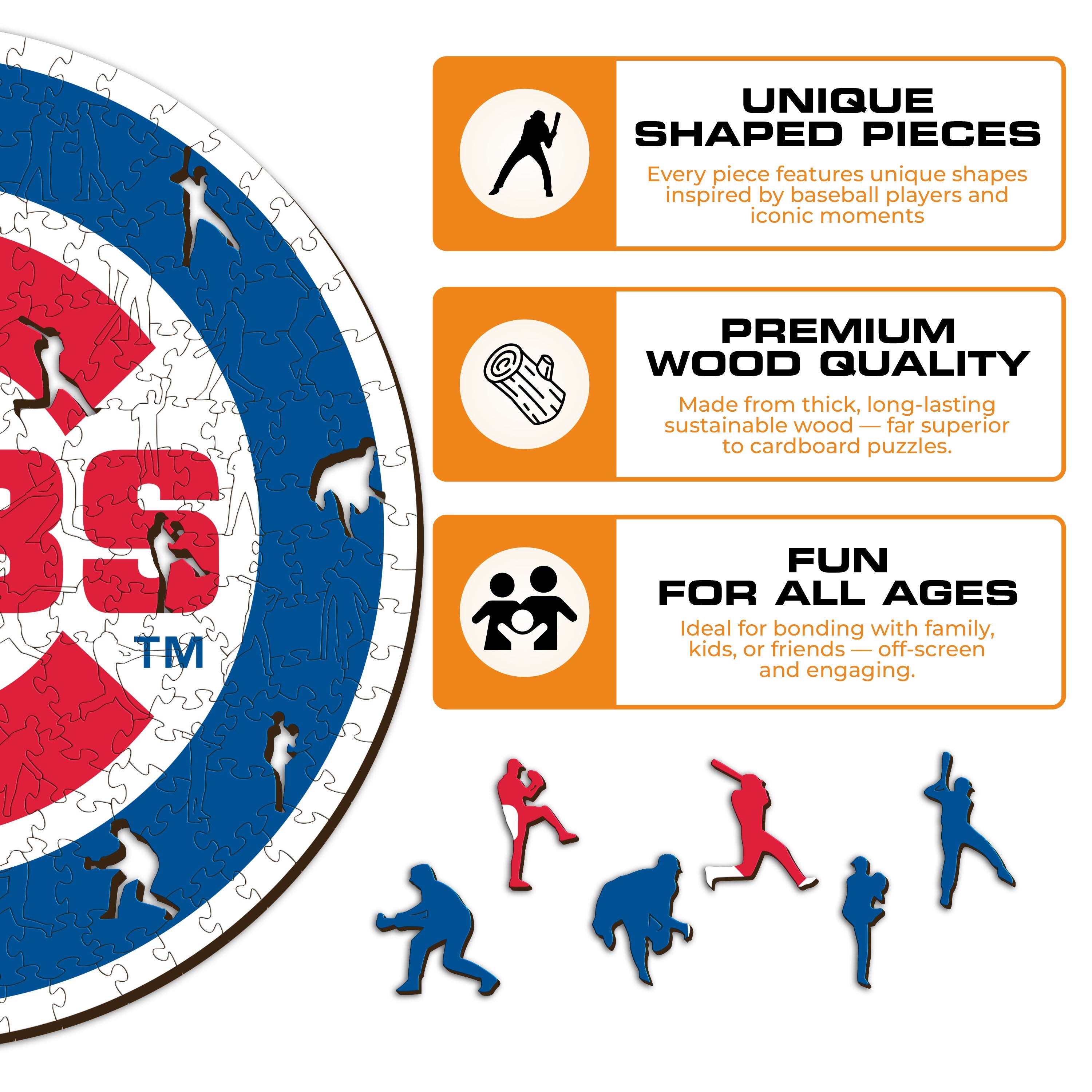 Chicago Cubs™ - Wooden Puzzle