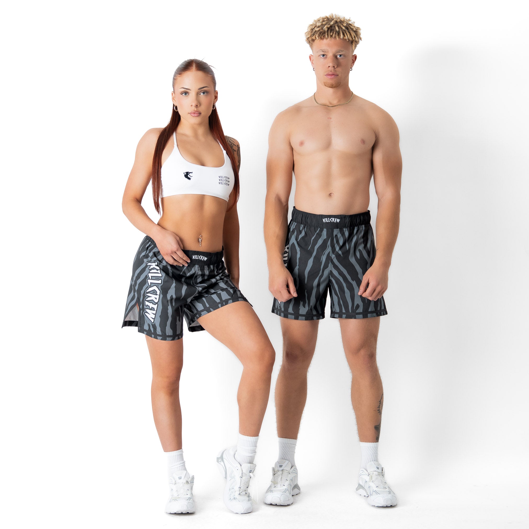 BSEM FIGHT SHORTS (THAI CUT) - BLACK ZEBRA