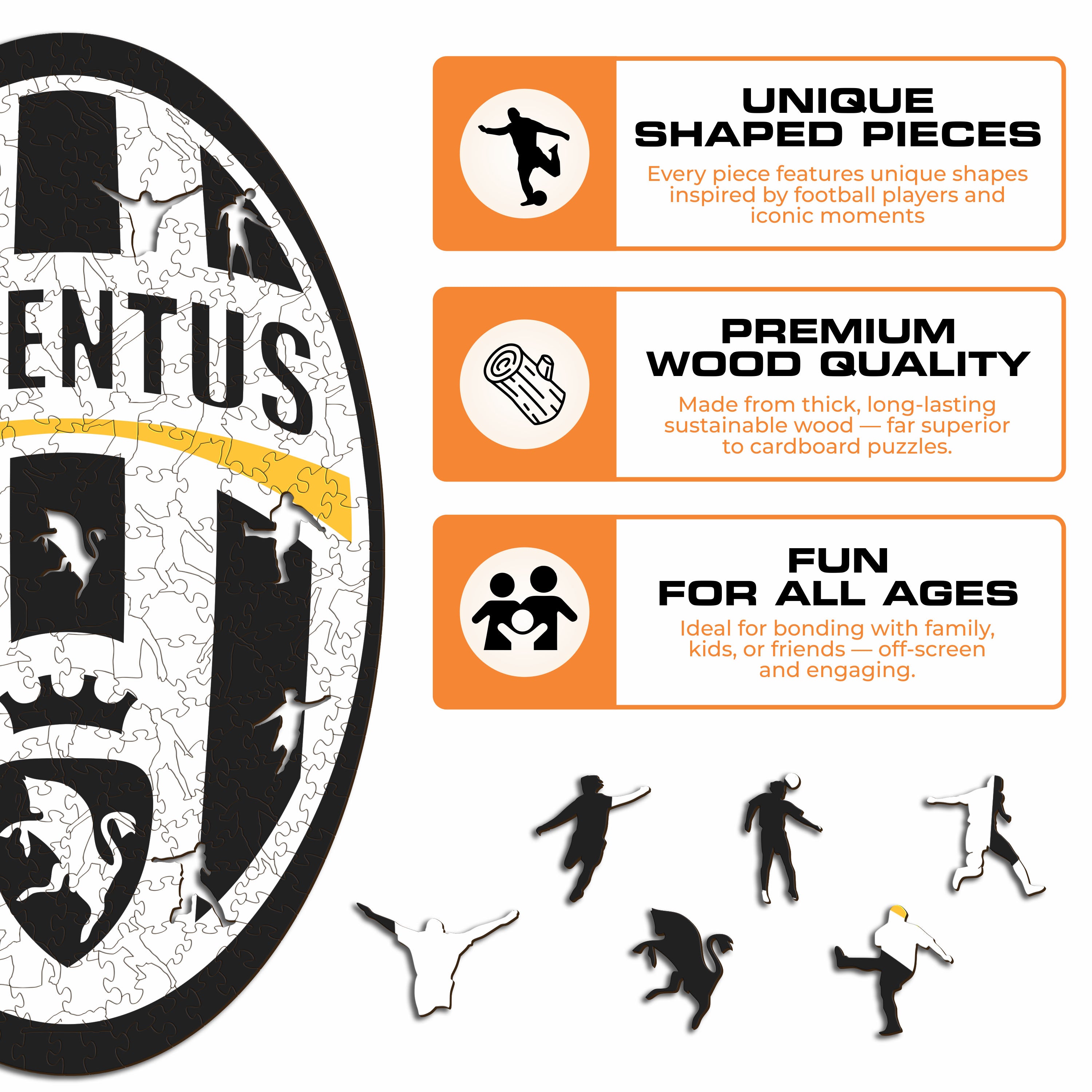 Juventus FC® Retro Logo - Wooden Puzzle