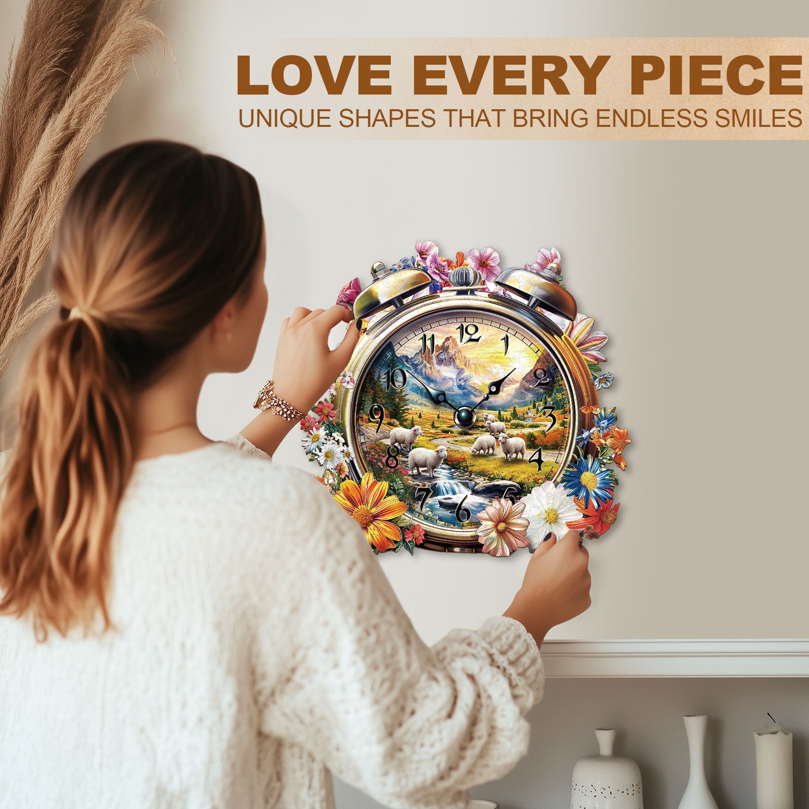 Prairie Clock Wooden Jigsaw Puzzle