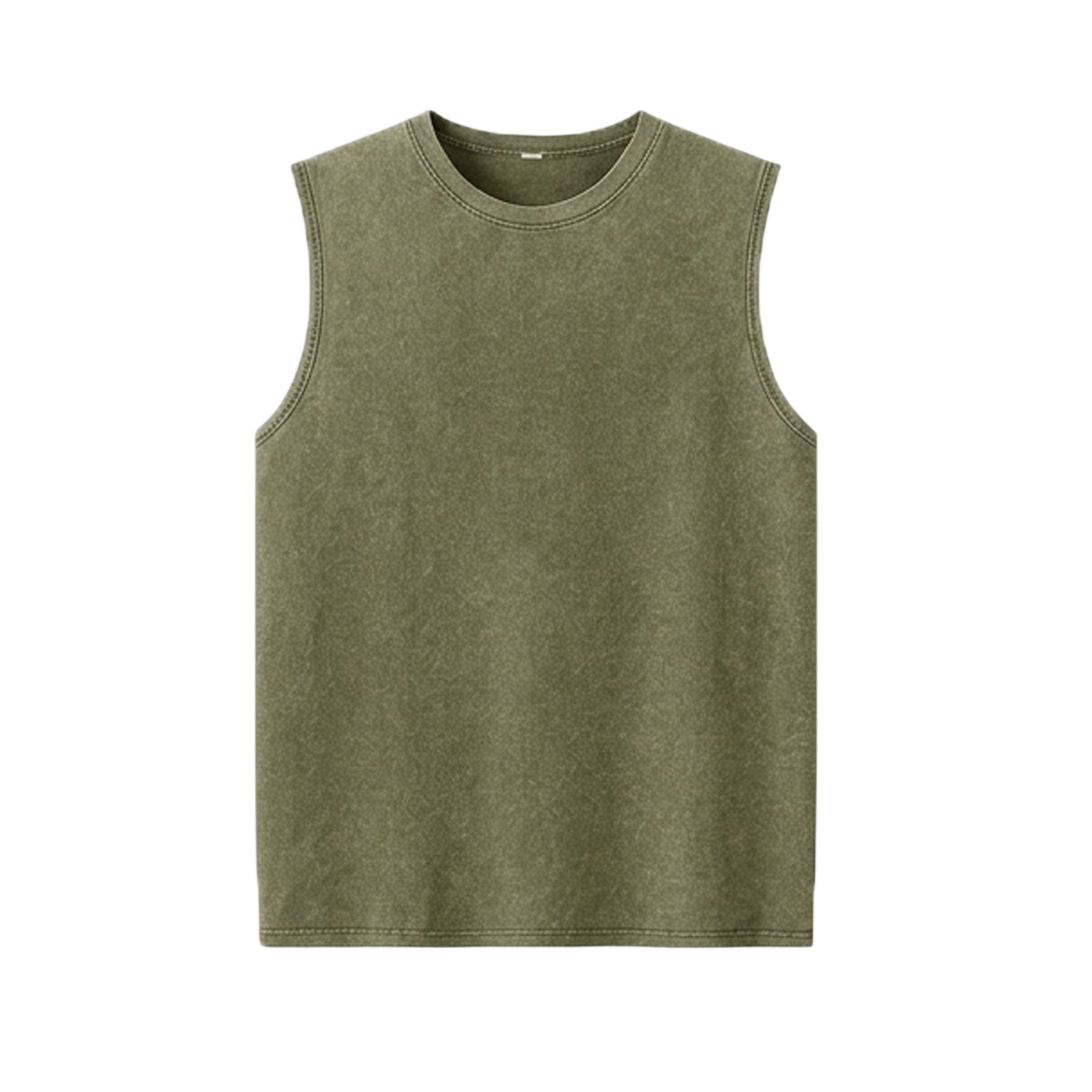 Men's Cotton Sleeveless Muscle Tank Tops Vintage Acid Wash Cutoff Loose Workout Tee Shirts