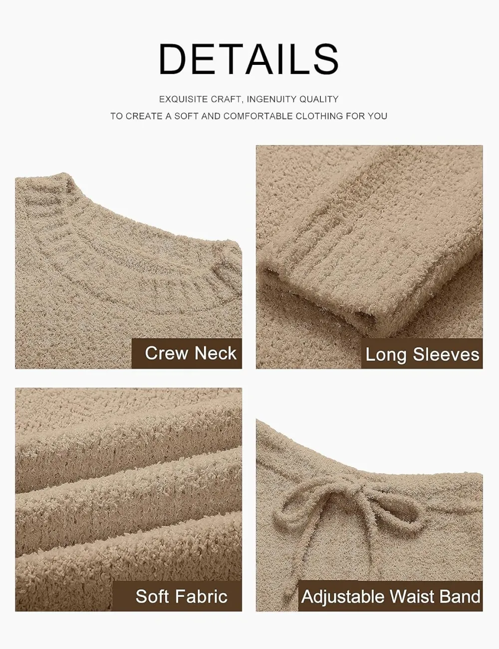 Womens Pajama Sets 2025 Fall Lounge Sweater Set