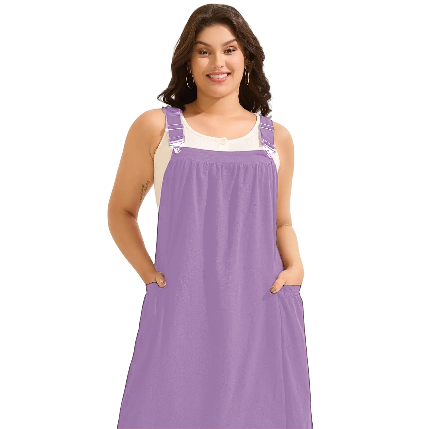 【Summer Turn-Up】【Pocket Approved】 Rust Pure Cotton Pleated Pockets Midi Dress