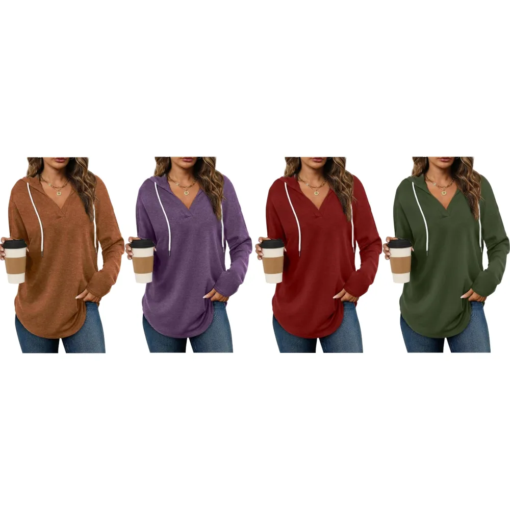 Women’s Pullover Sweatshirt – Long Sleeve, Loose Fit