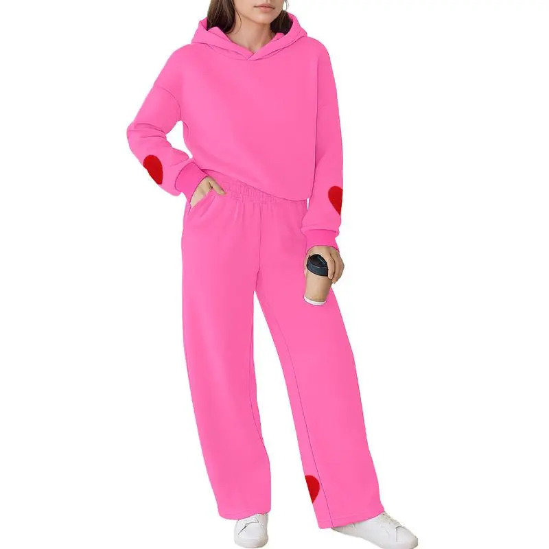 Women’s 2-Piece Lounge Set – Hoodie & Wide Leg Sweatpants