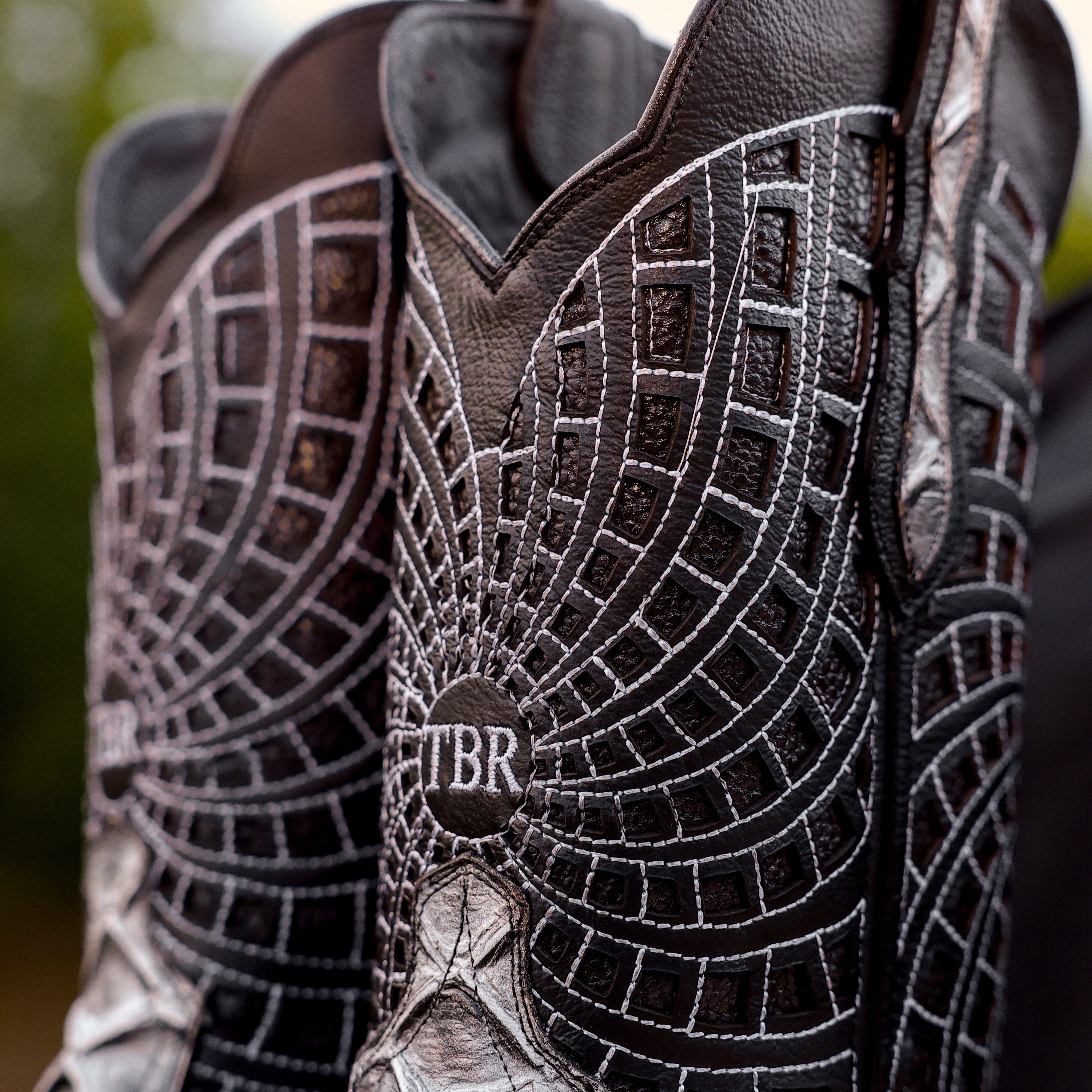 Eclipse Pirarucu Leather Boots - Square Toe