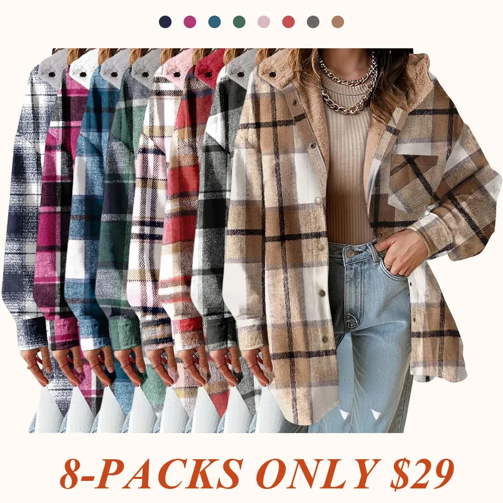 Women's Flannel Hooded Plaid