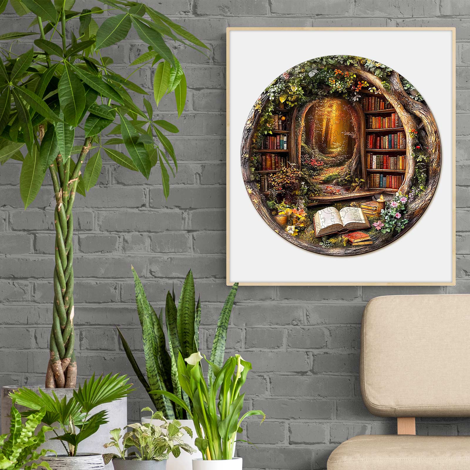 Tree House Library Wooden Jigsaw Puzzle