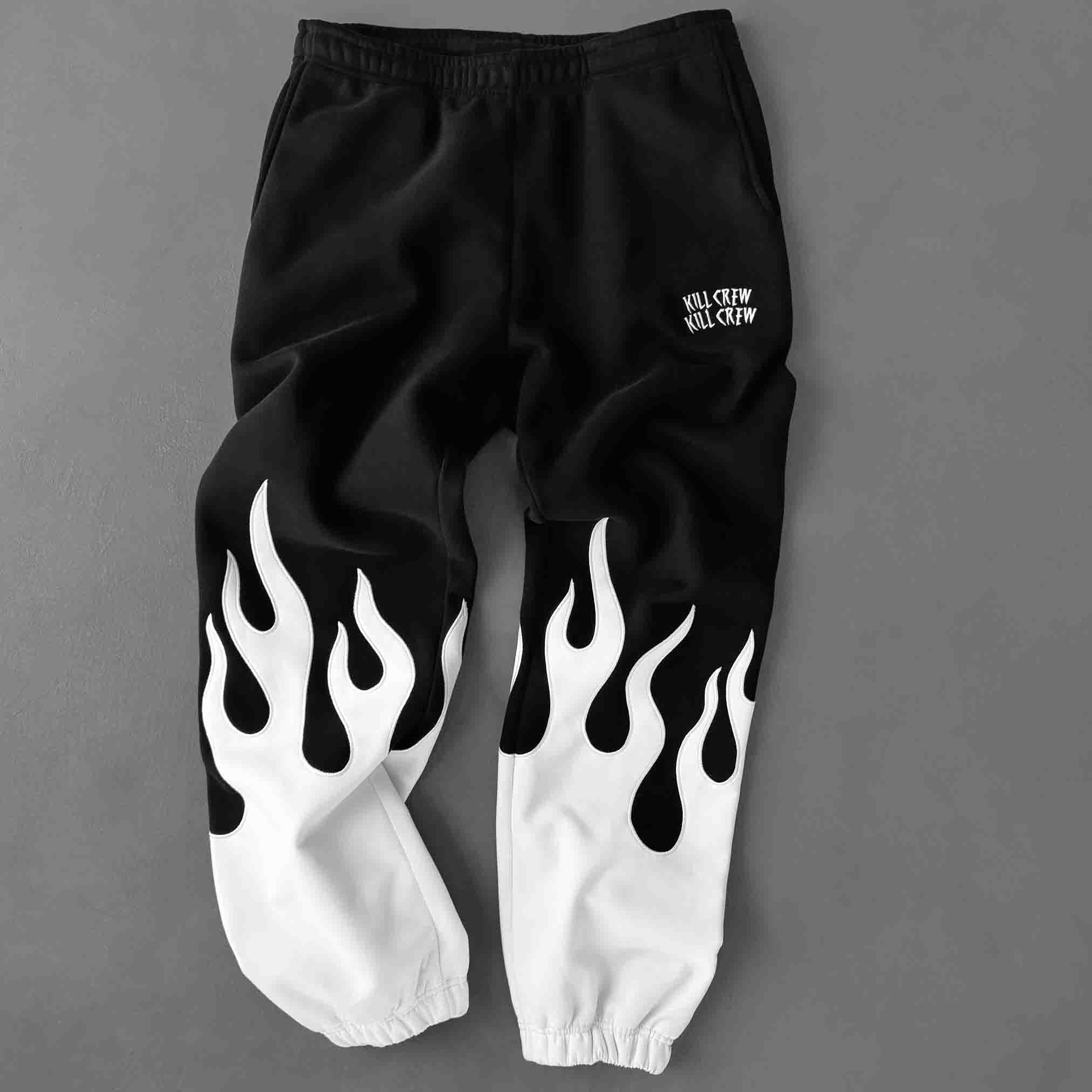 PREMIUM HEATER SWEATS - BLACK / WHITE