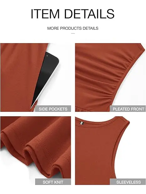 Summer Maxi Dresses for Women 2026 Spring Sleeveless Casual Ruched High Waisted Long Sundress Flowy Beach Dress