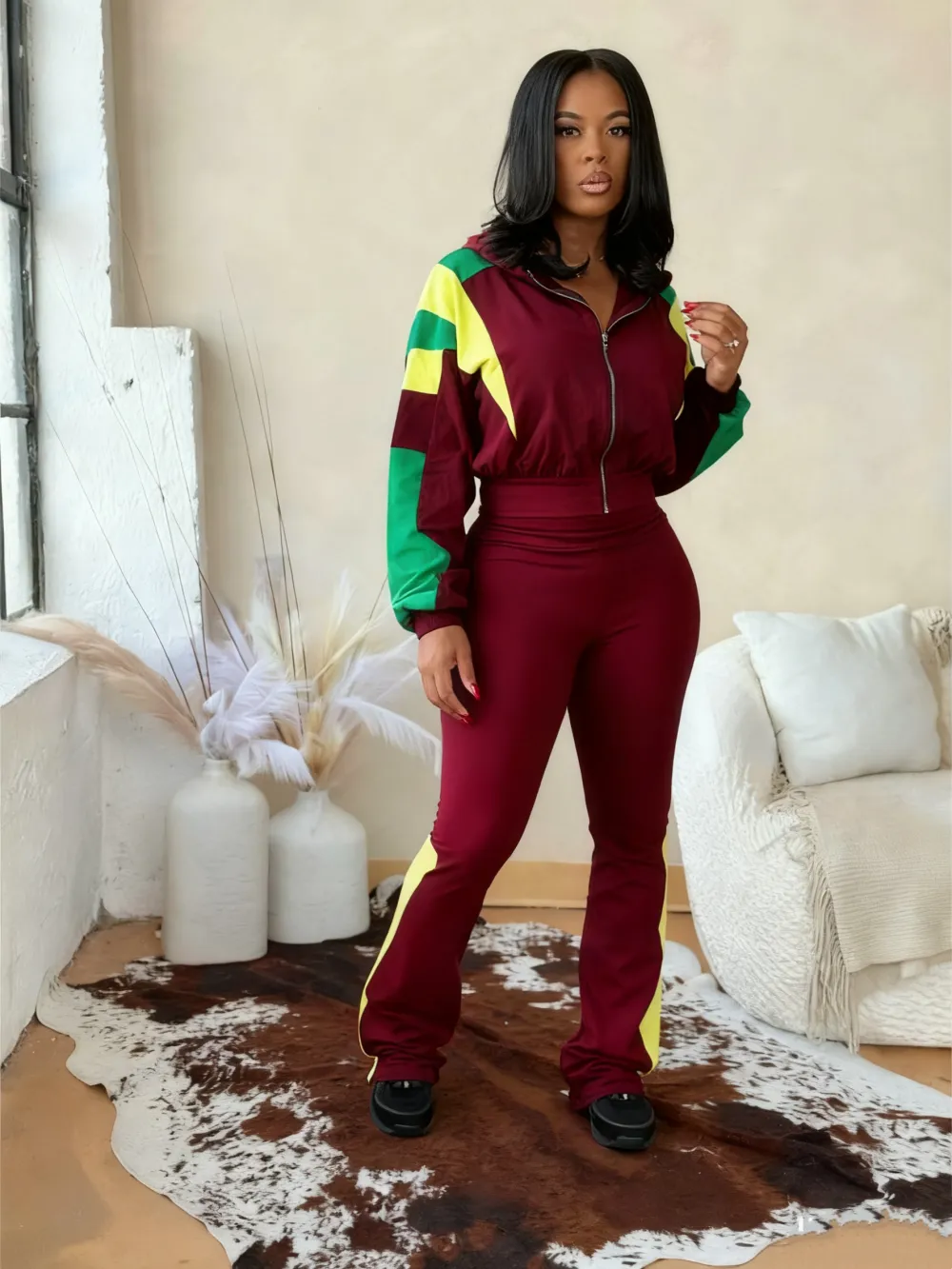 Women's Bailey Color - Block Tracksuit Set