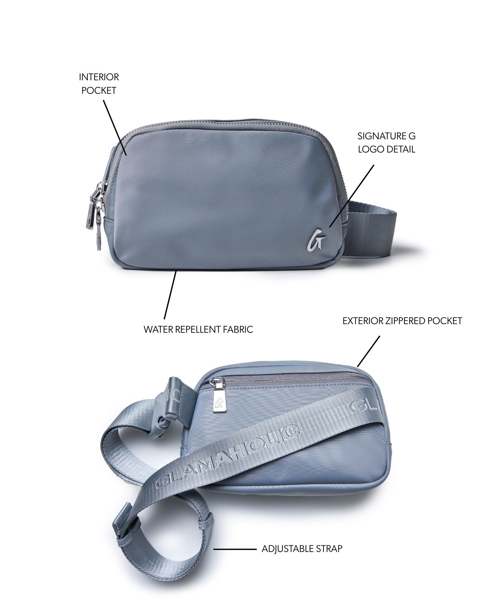NYLON FANNY PACK - GRAY
