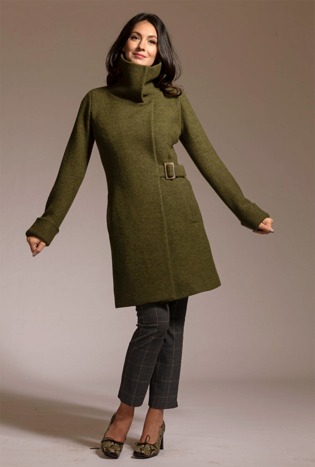 LODEN COWL NECK COAT