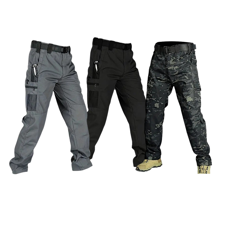 Men's 230g Durable Work Pants Tactical Cargo Pants with Zipper Pockets