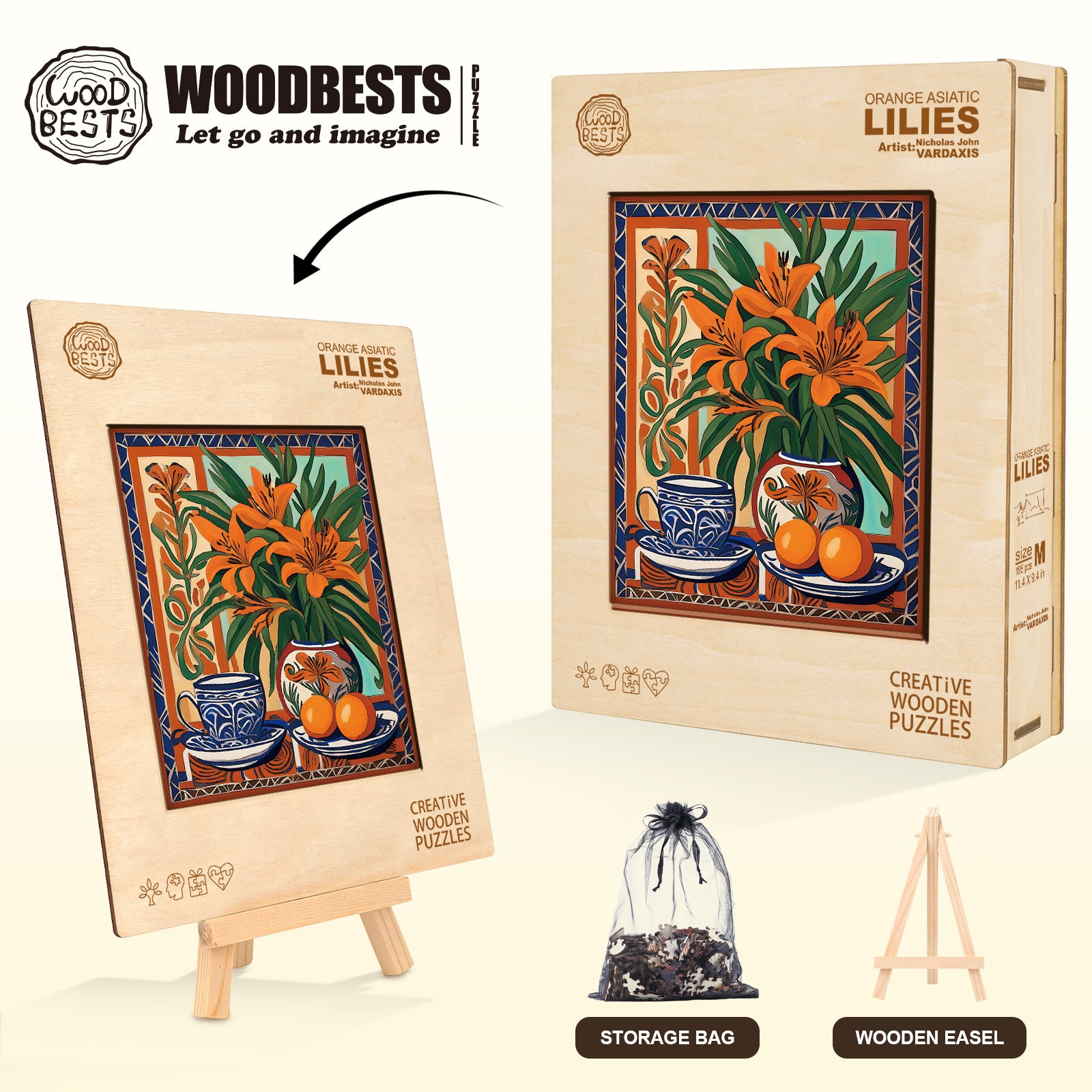 Orange Asiatic Lilies - By Artist Nicholas John VARDAXIS