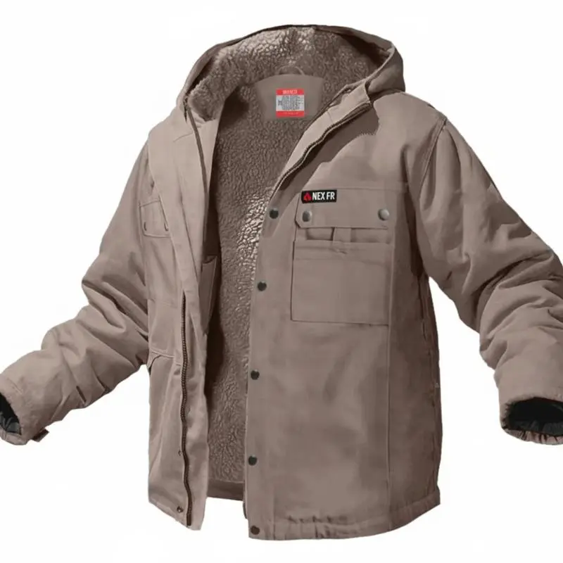 Heavy-duty flame-retardant lambswool-lined jacket