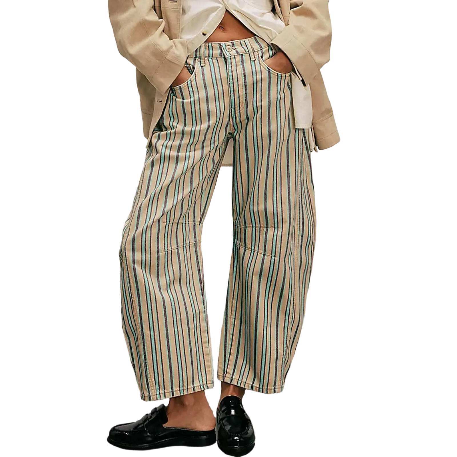 Women's Printed Wide-Leg Jeans Y2k Loose Mid-Rise Jeans