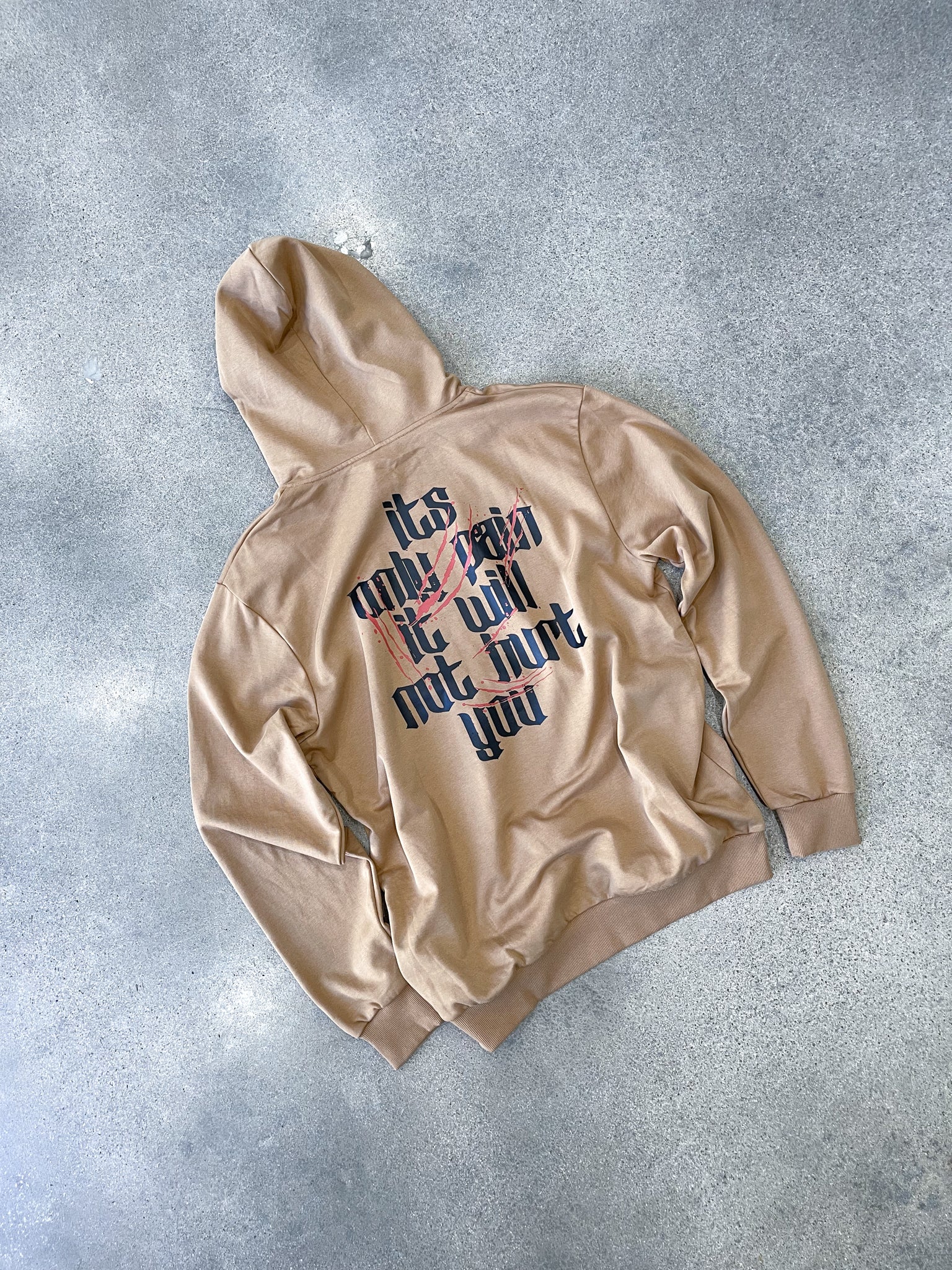 IT'S ONLY PAIN HOODIE - SAND