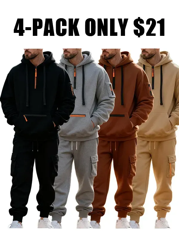 Men's Winter Wool-Lined Casual Suit