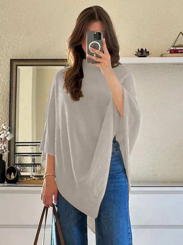 Women's Plain Loose Elegant Fashion Sweater Shawl